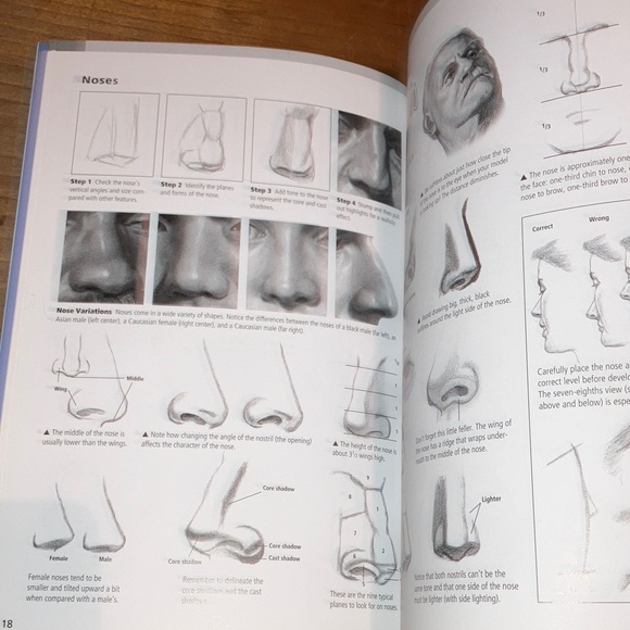 Lifelike Heads Drawing Guide - Blue and White - Picture 11 of 15